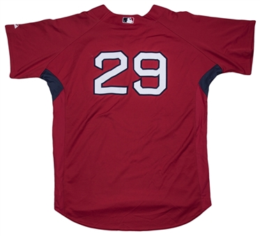 2010 Adrian Beltre Game Worn Boston Red Sox Batting Practice Jersey (MLB Authenticated & Steiner)